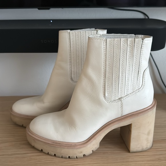 Dolce Vita Caster H2O Booties in Ivory Leather - Picture 2 of 4